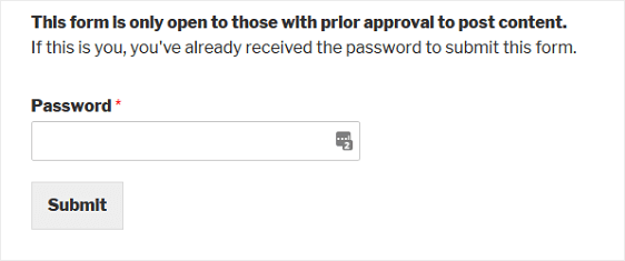 final password protected form