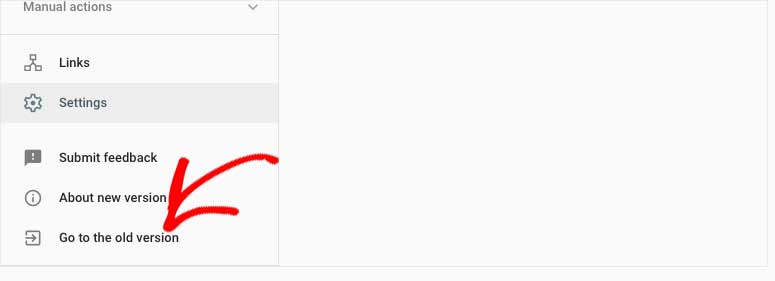 Go to old Google Console version