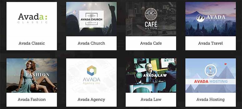 Avada designs and layouts