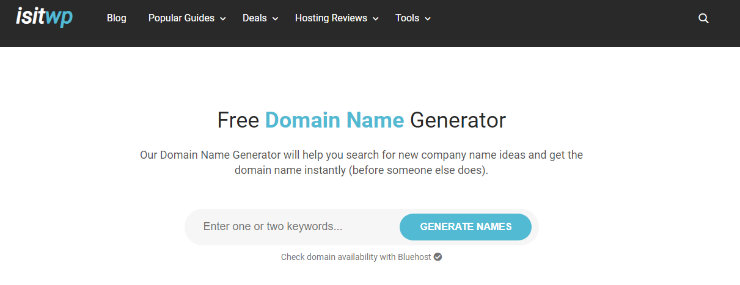 isitwp-domain-name-generator
