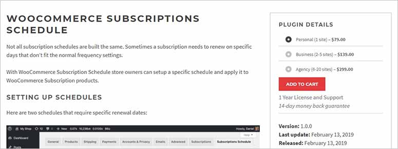 Subscription plugin