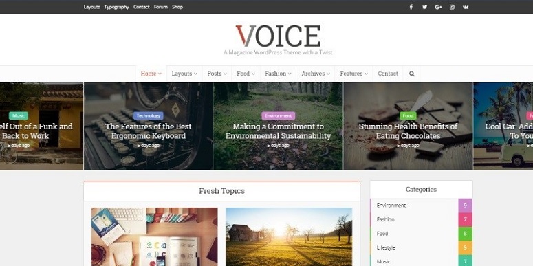Voice, magazine theme, magazine wordpress magazine