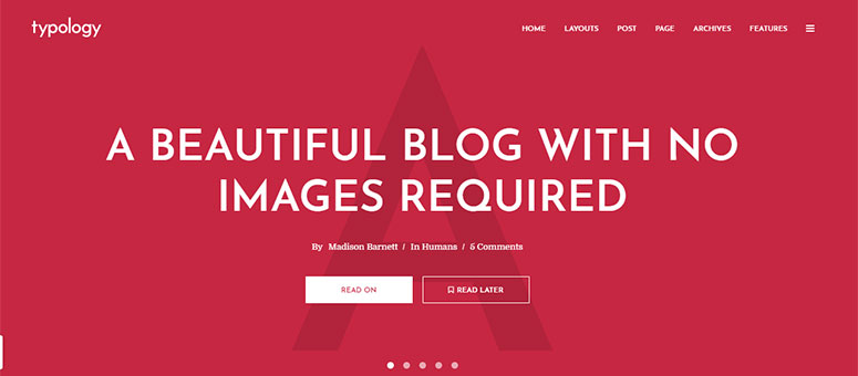 Typology - IsItWP - Détecteur de thèmes WordPress gratuit Typology