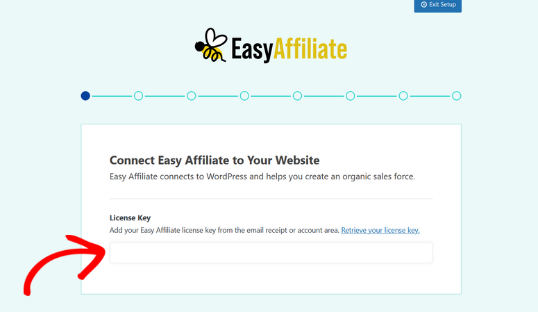 enter easy affiliate license key
