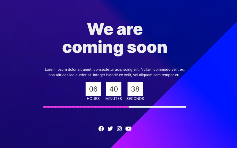 live countdown timer page