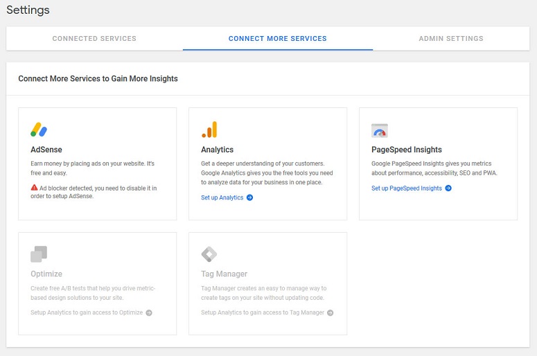 connect-more-services-to-google-site-kit - IsItWP - Détecteur de thèmes WordPress gratuit