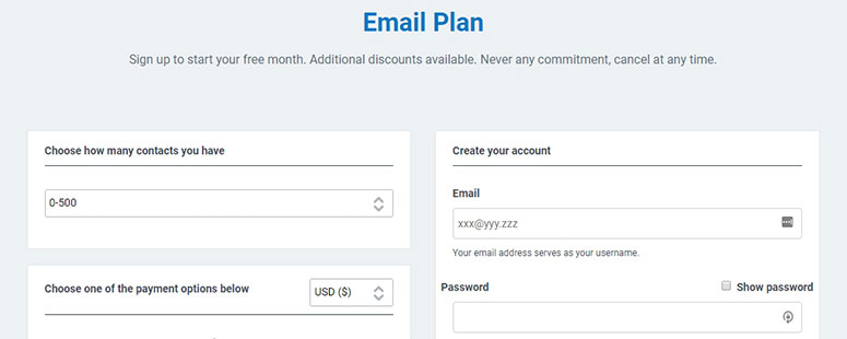 Constant Contact Email Plan