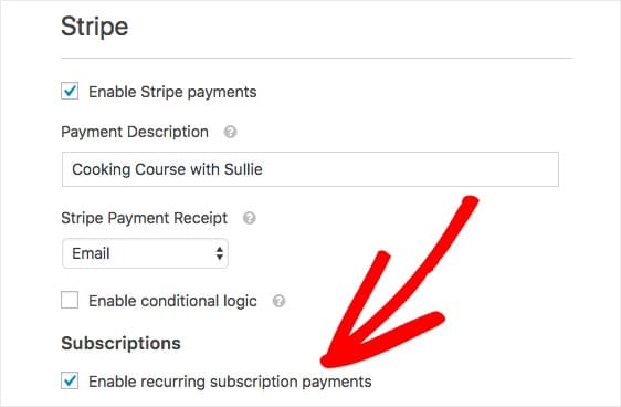 Stripe Recurring Payments