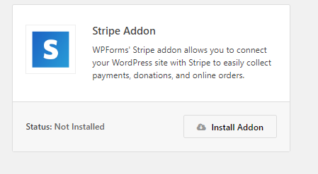 WPForms Stripe Addons, accepting stripe payments