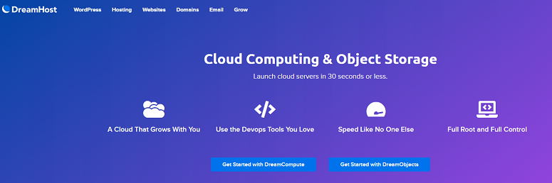 Dreamhost, cloud hosting