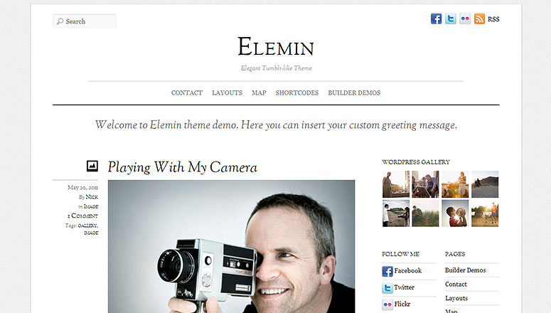 Elemin, wordpress themes for graphic designers