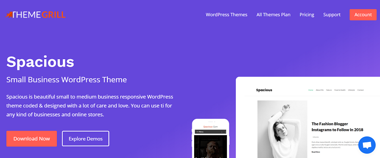 spacious theme