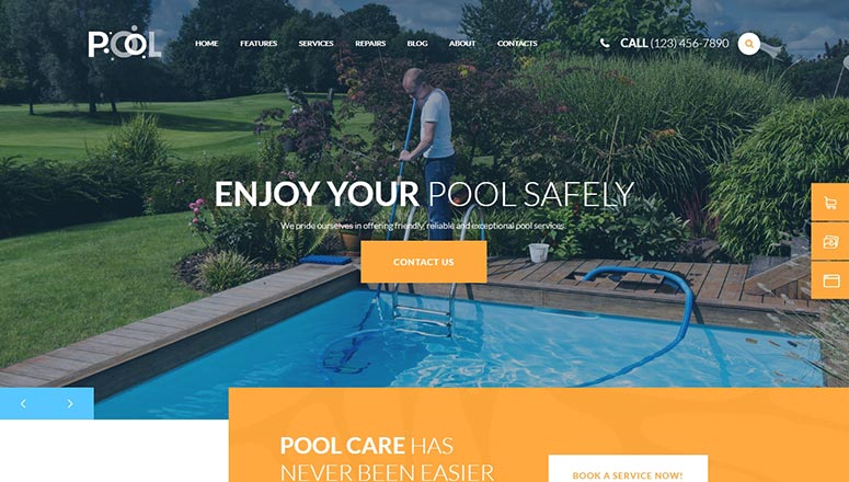 Pool Services - IsItWP - Détecteur de thèmes WordPress gratuit Pool Services