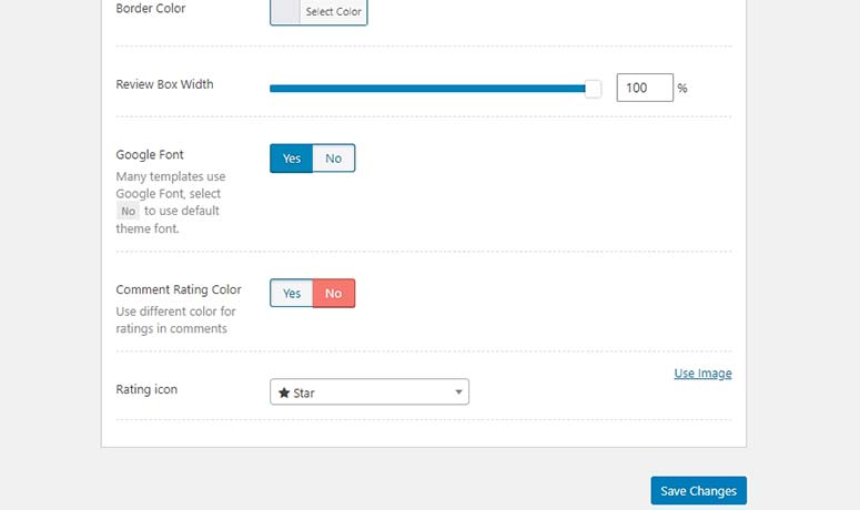 Styling Color Settings