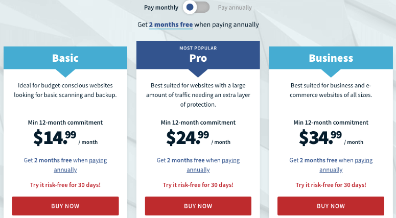 sitelock pricing