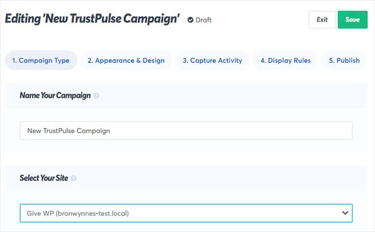 name trustpulse campaign_