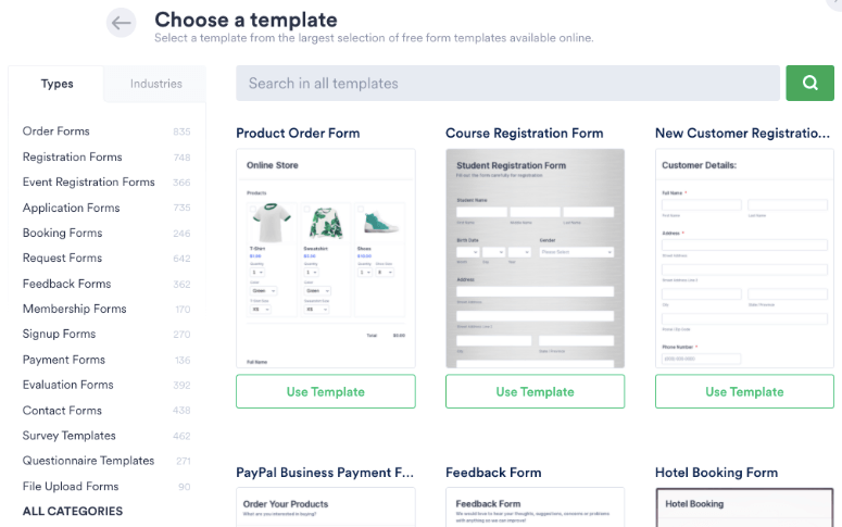 jotform templates