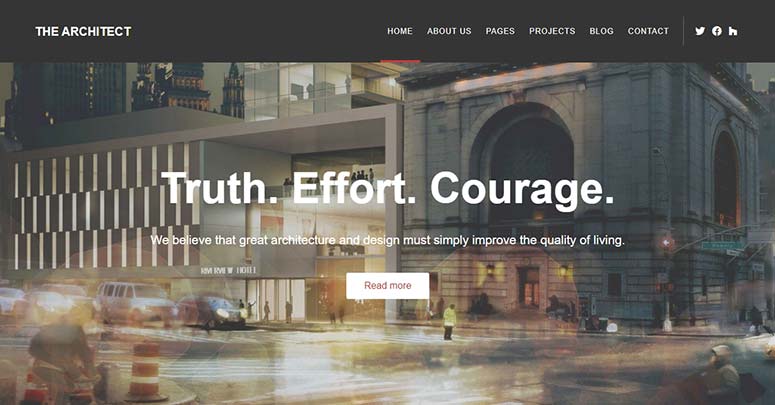The Architect - IsItWP - Détecteur de thèmes WordPress gratuit The Architect
