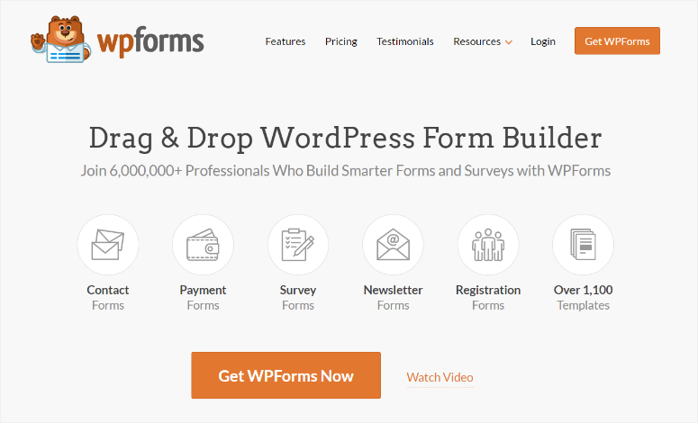 wpforms homepage