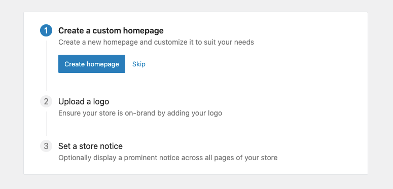 create custom homepage