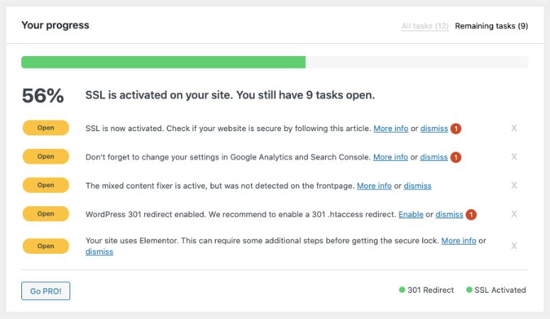 really simple ssl progress