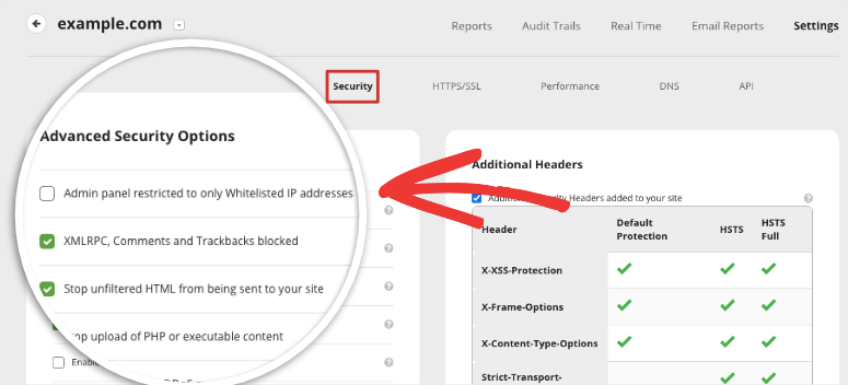 whitelist in sucuri