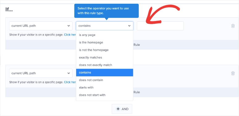 page targeting options