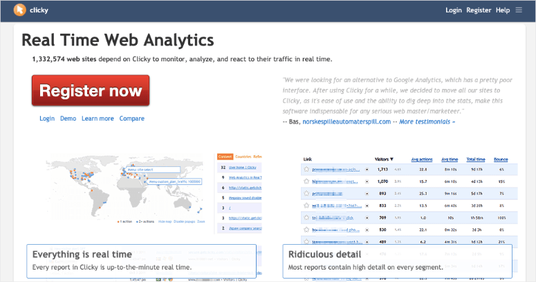 clicky google analytics alternative