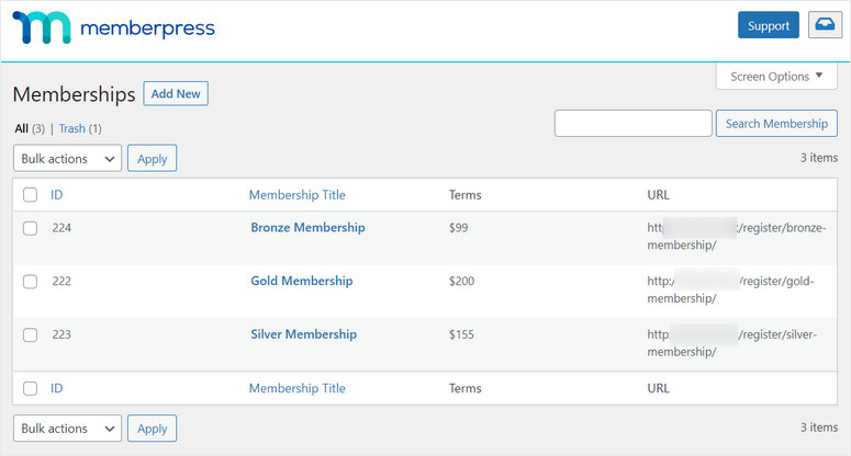 memberpress manage memberships