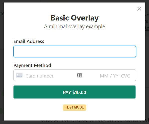 overlay form