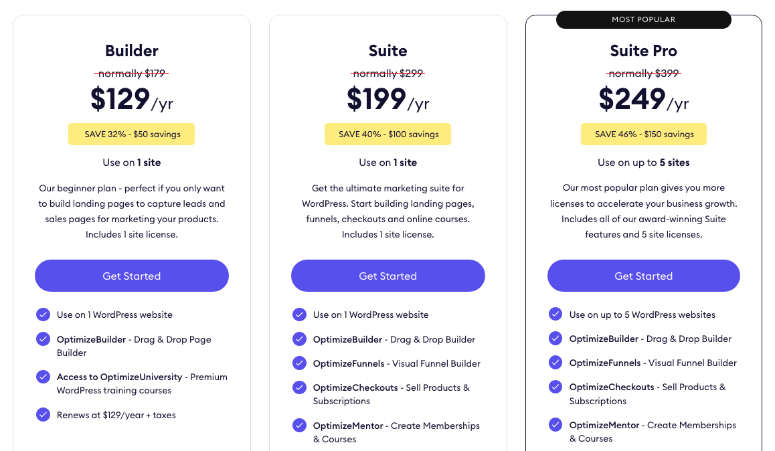 optimizepress pricing