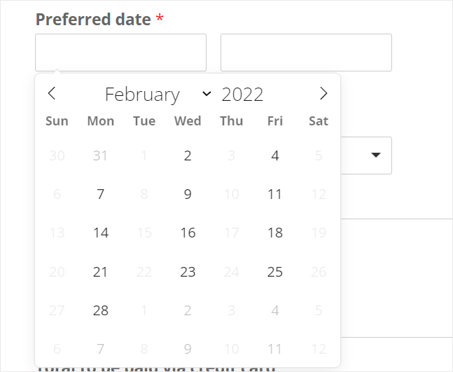 select date