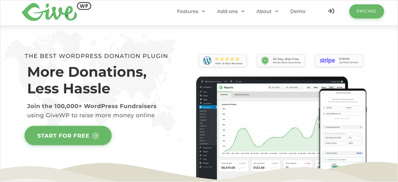 givewp recurring donations wordpress plugin 