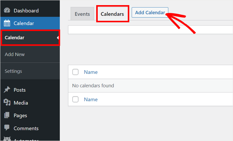 add a new calendar