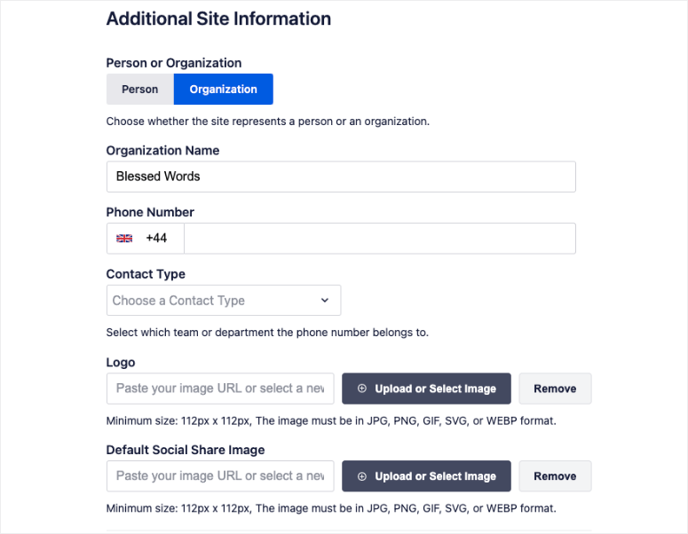 additional info in aioseo