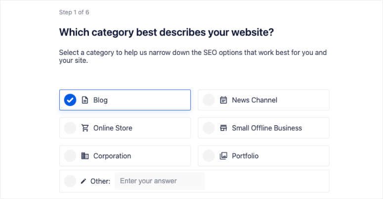 choose category in aioseo