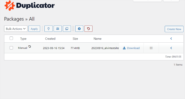 duplicator menu