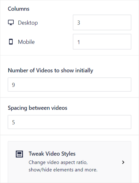 smash balloon feed layout columns rows