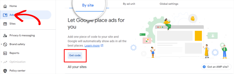ads by site adsense
