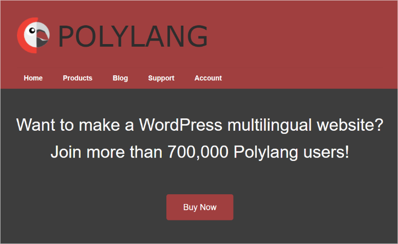 polylang homepage
