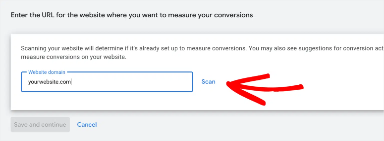 scan your website google ads