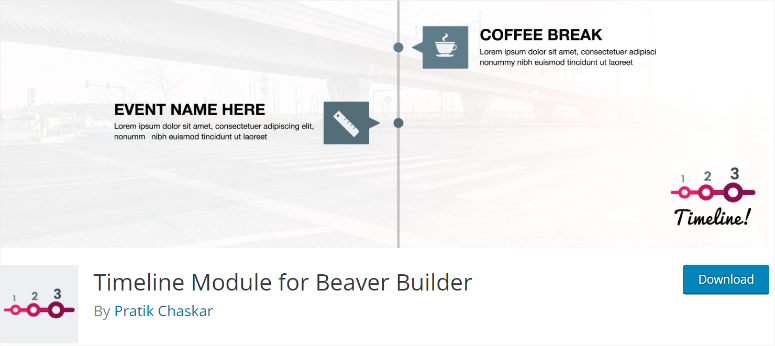 timeline module for beaver builder