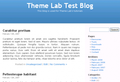 WordPress Posts Page