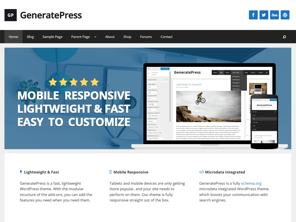 GeneratePress WordPress Theme Review