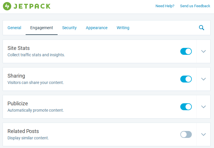 Jetpack Review - activate modules