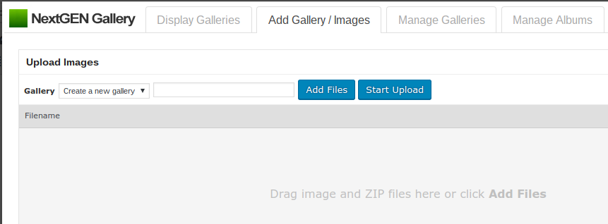 NextGEN Gallery review - figure out how to add images