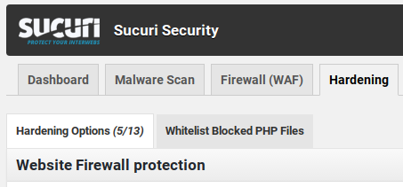 Sucuri Review - hardening