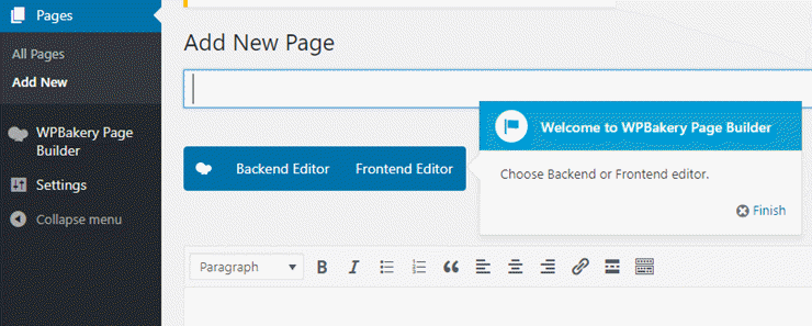 wpbakery frontend backend options