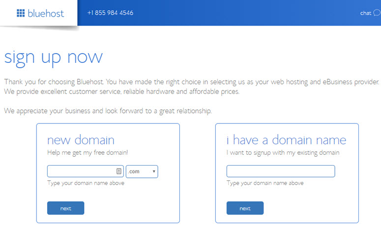 bluehost domain purchase