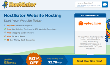 hostgator review